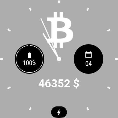 Imagen en miniatura Esfera reloj Precio Bitcoin ₿