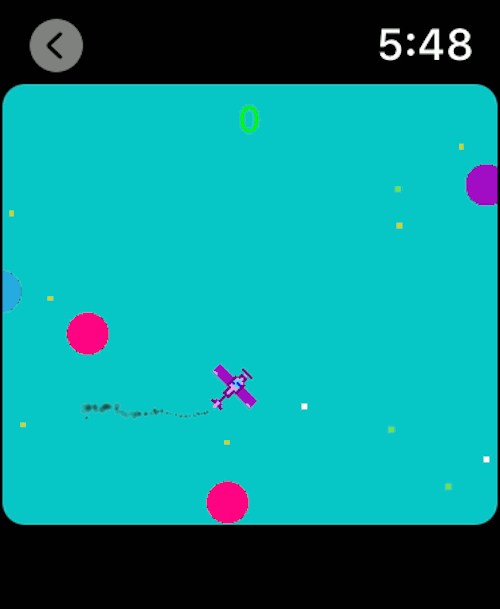 Imagen en miniatura del juego Reloj VS Colores: Juegos volar. 2 Mini juegos de aviones y colores para Apple Watch.