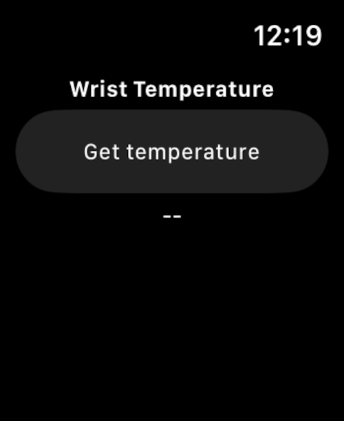 Thumbnail Wrist Temperature - Get the most recent wrist temperature calculated by Apple Watch.